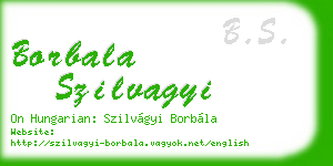 borbala szilvagyi business card